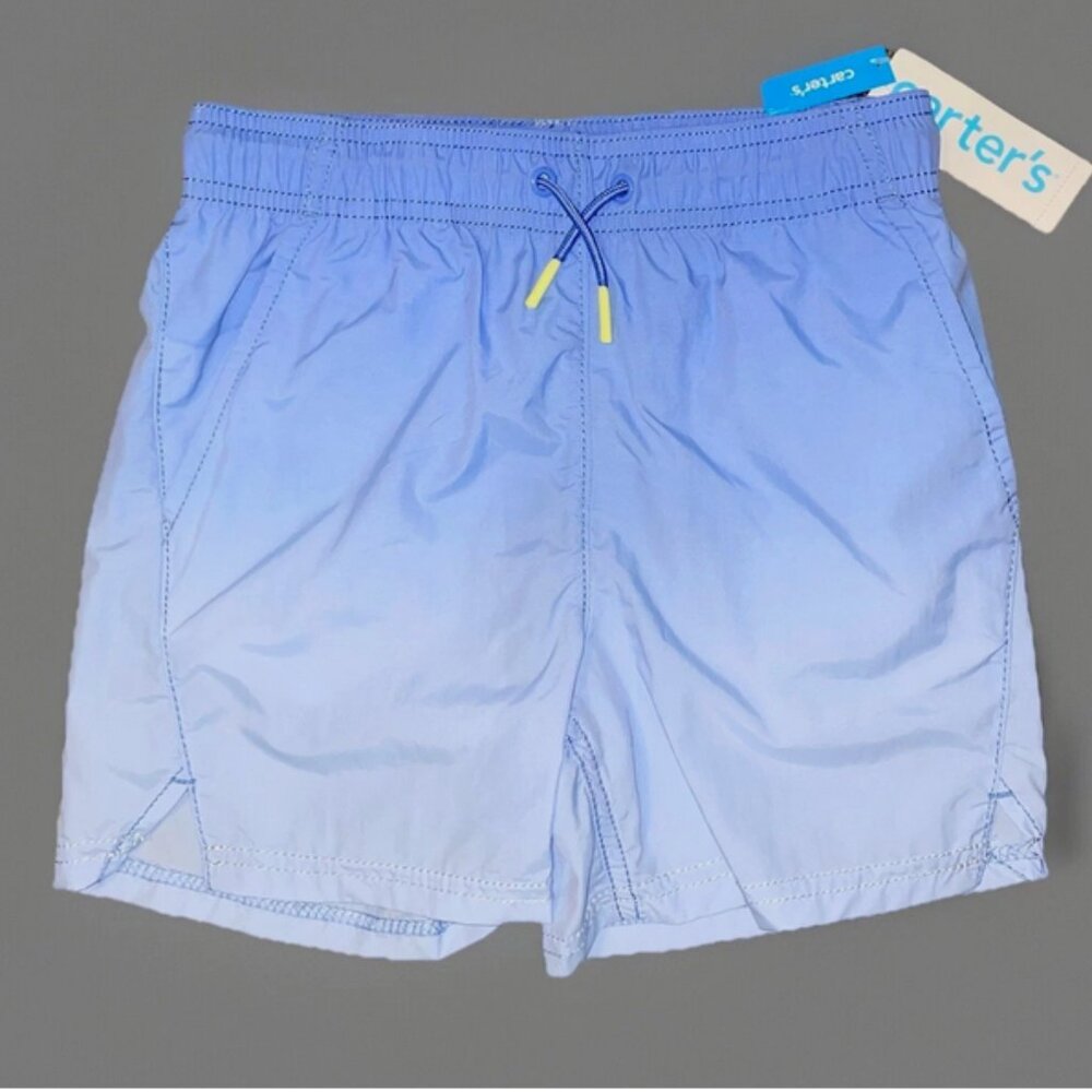 Carter's Swim Trunks Size 7 Boardshorts NWT Blue Shorts Ombré